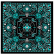 Hot Leathers BAB1072 Ladies Blue Paisley Skulls Bandana