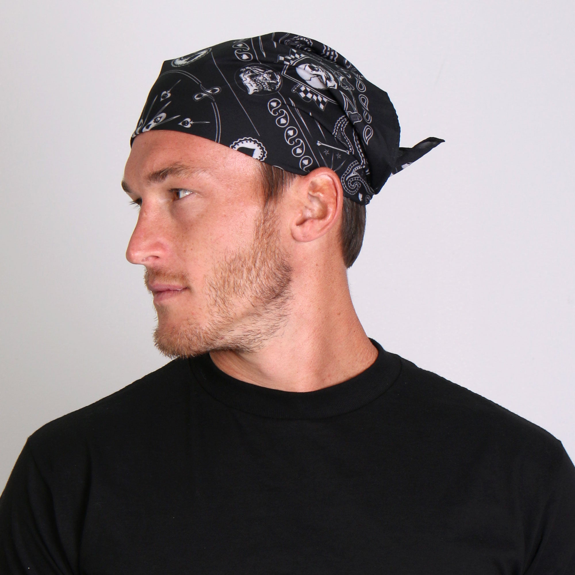 Hot Leathers BAB1075 Spade Skull Paisley Bandana – Milwaukee