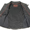 Biker Hill BAM3500 Men's 'Swat' Style Motorcycle Leather Vest