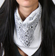 Hot Leathers BAP1005 Classic White Paisley Bandana