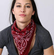 Hot Leathers BAP1011 Classic Burgundy Paisley Bandana