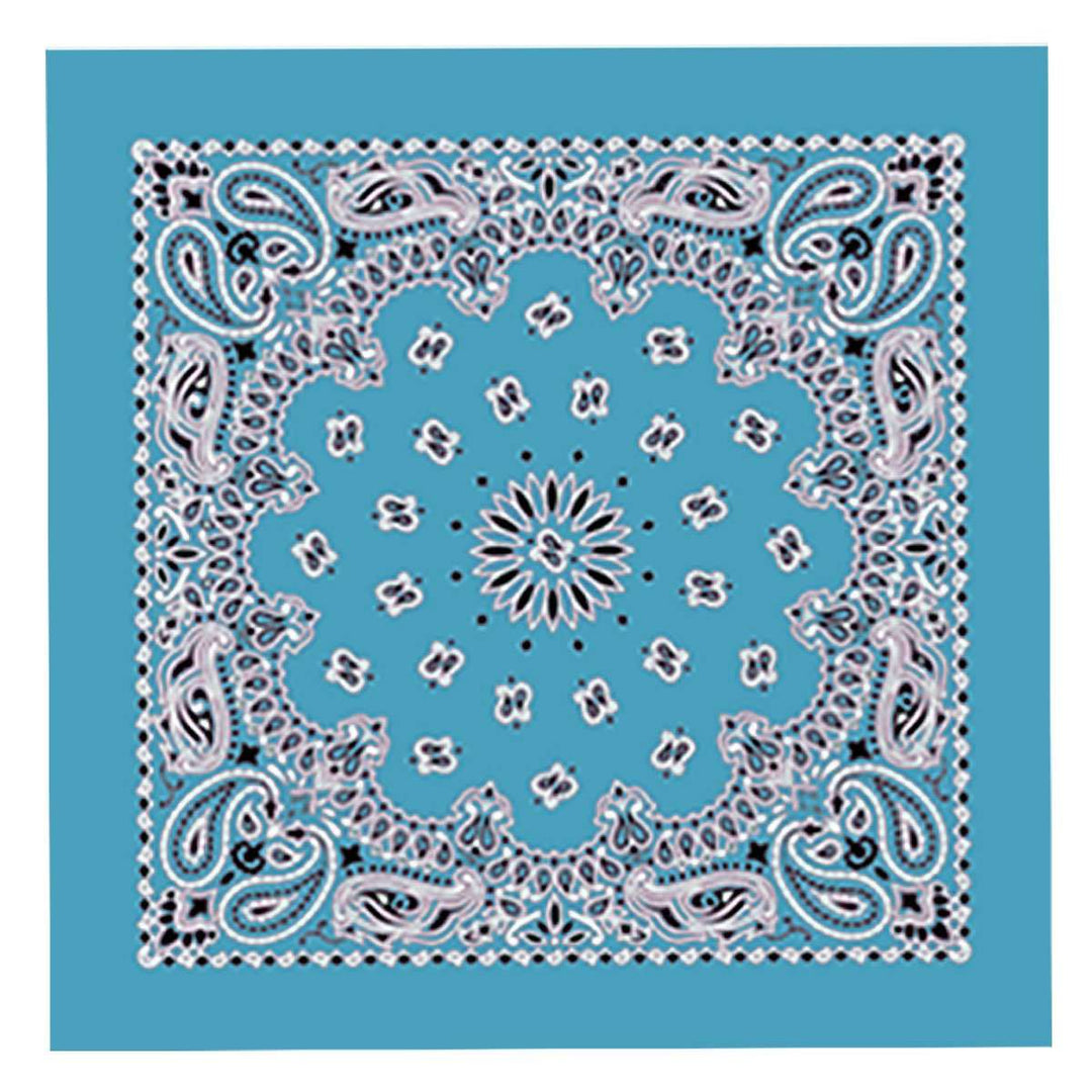 Hot Leathers BAP1012 Classic Turquoise Paisley Bandana