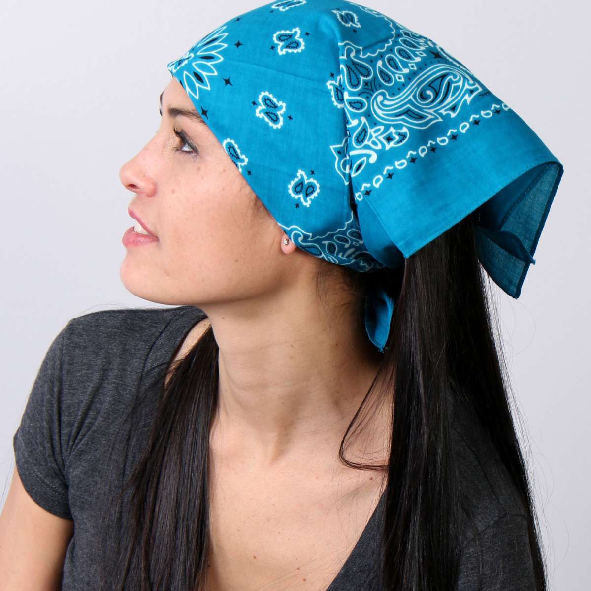 Hot Leathers BAP1012 Classic Turquoise Paisley Bandana