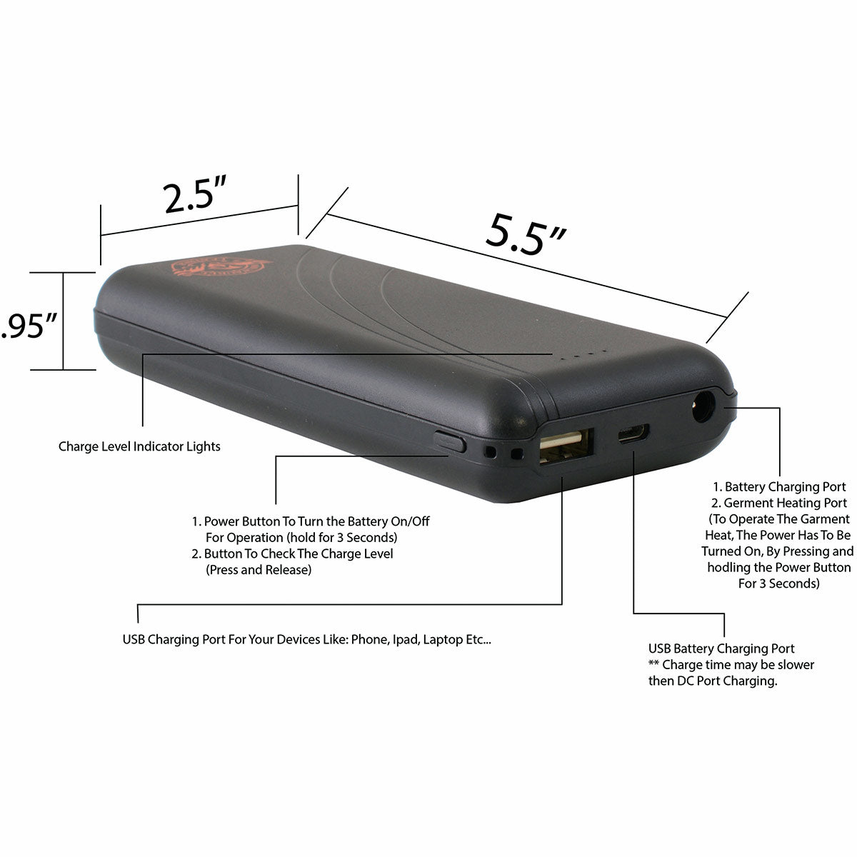 Milwaukee Leather and Nexgen Heat BATTERYHOODY Universal Battery
