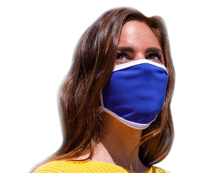 Air Soul MP7923FM Blue and White Protective Face Mask with Optional Filter Pocket