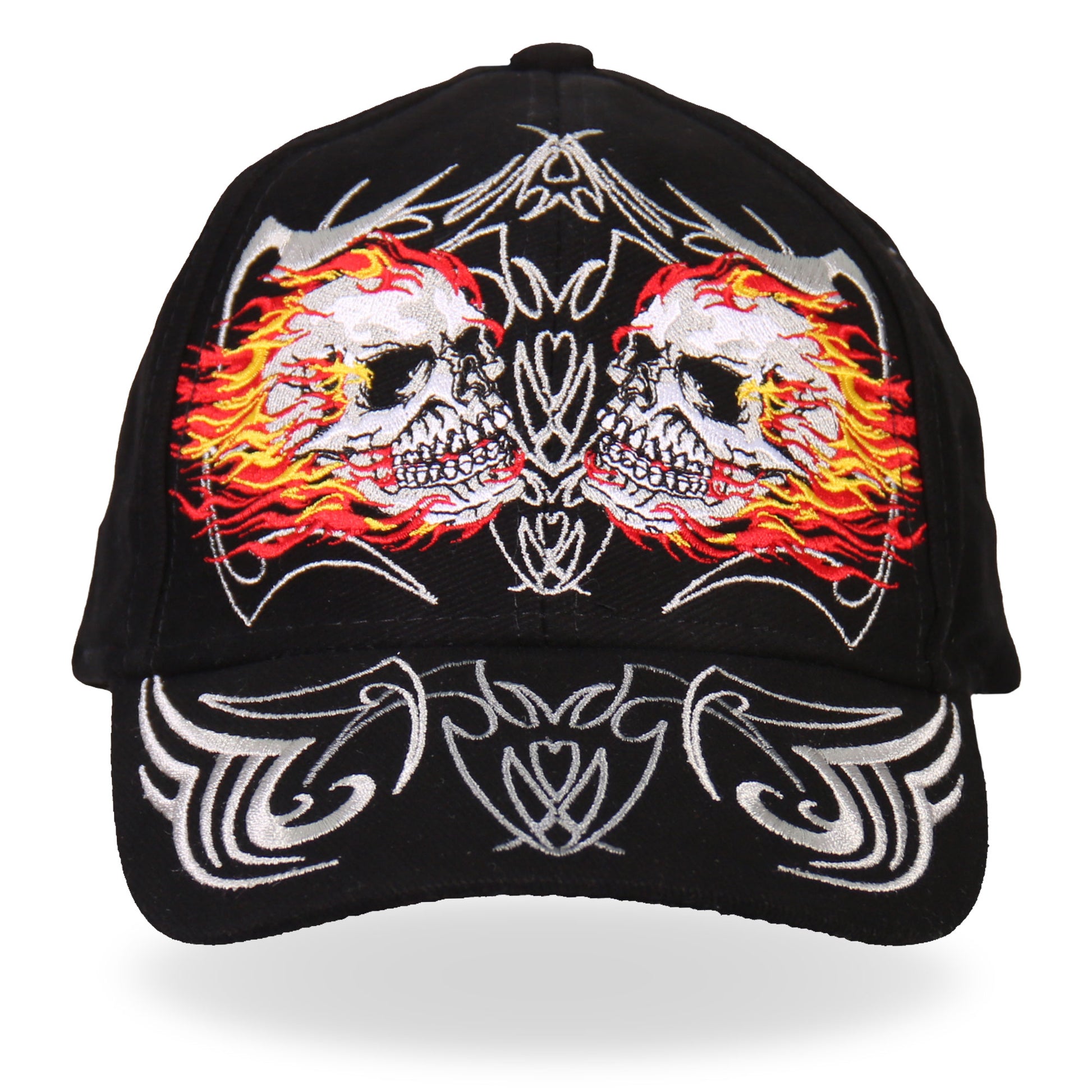 Hot Leathers BCA1027 Mirror Skulls Ball Cap