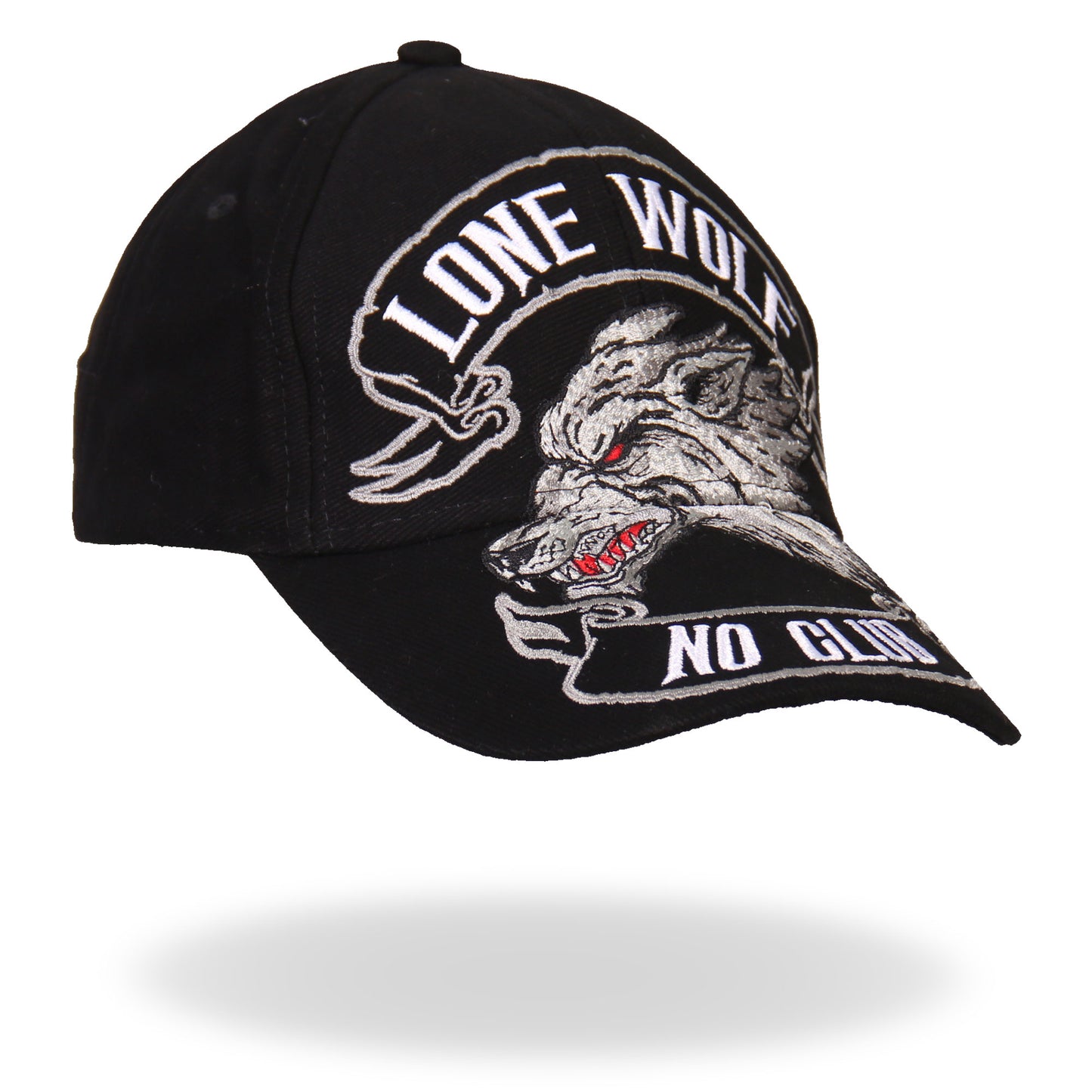 Hot Leathers BCA1030 Lone Wolf No Club Ball Cap