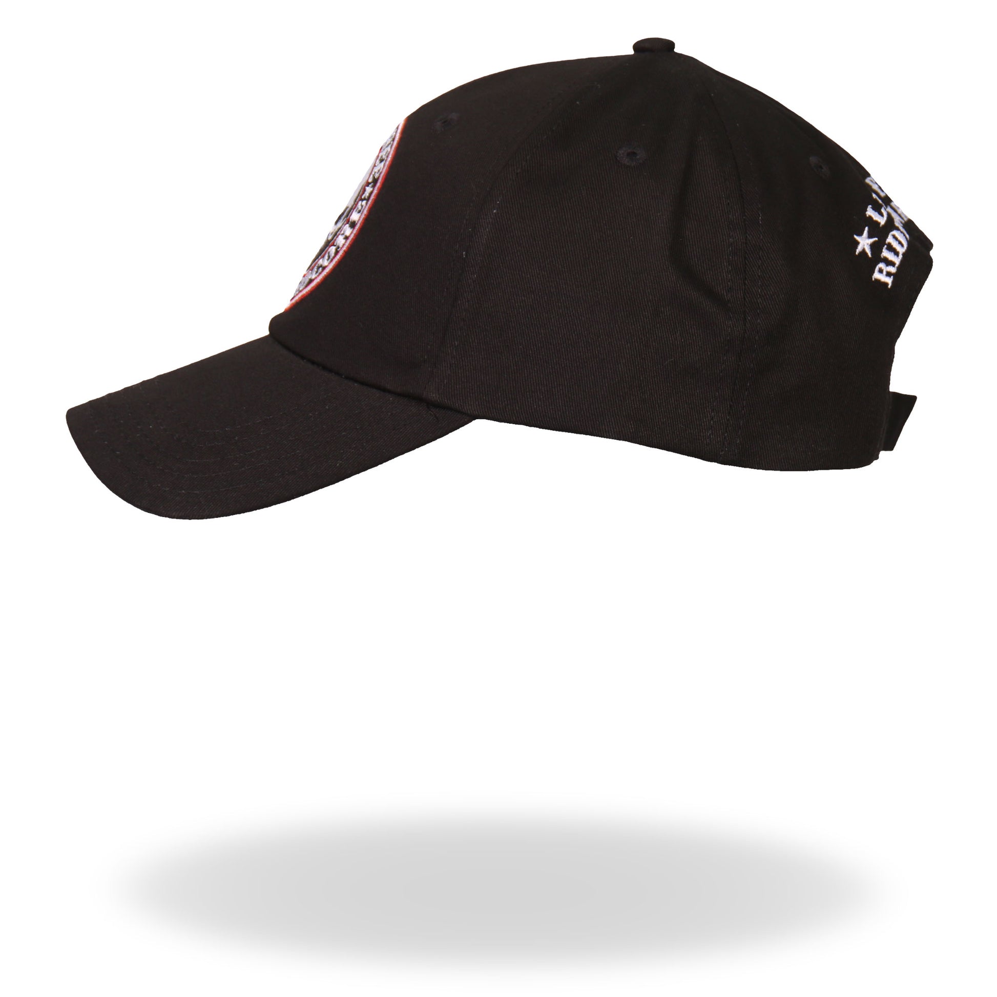 Hot Leathers BCA1042 Live Free Ride Hardcore Skull Baseball Cap