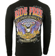 Biker Clothing Co. BCC117005 Men's Black 'Ride Free, American Made' Long Sleeve T-Shirt
