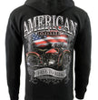 Biker Clothing Co. BCC118001 Men's Black 'American Made-Free To Ride' Motorcycle Hoodie