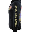 Biker Clothing Co. BCC118005 Men's Black 'Ride Free, American Made' Motorcycle Hoodie