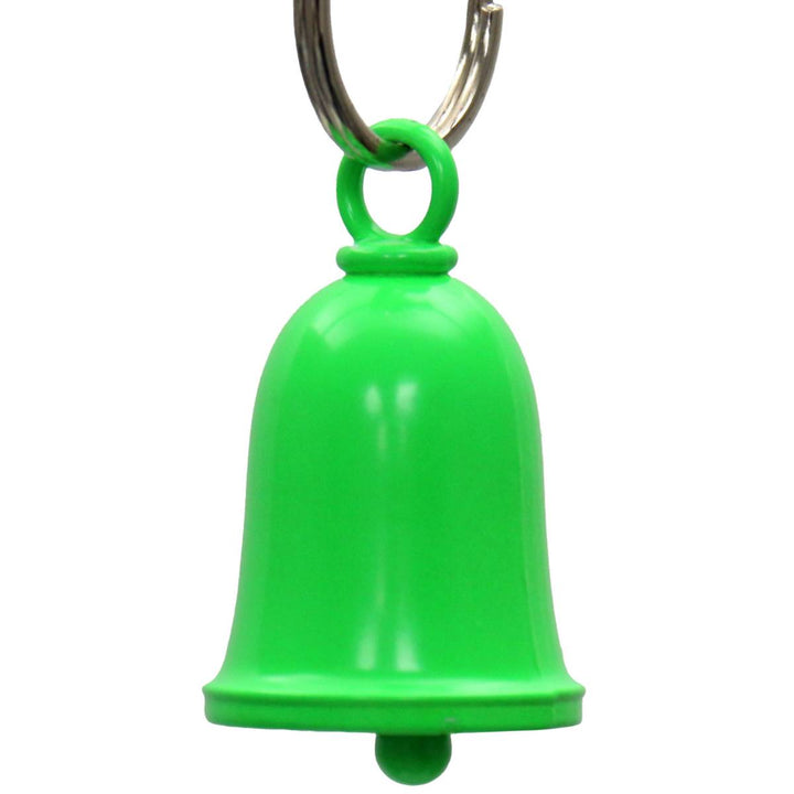 Milwaukee Leather MLB9168 Neon Green Motorcycle Good Luck Bell w/ Key Ring-Key Chain Accessory for Bikers