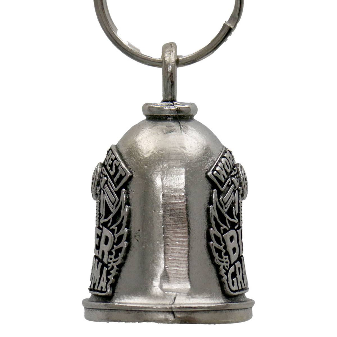Milwaukee Leather MLB9075 Biker Grandma Motorcycle Good Luck Bell w/ Key Ring-Key Chain Accessory for Bikers