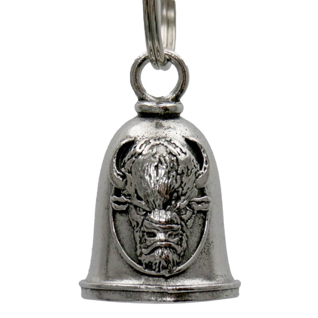 Milwaukee Leather MLB9081 Buffalo Crazy Motorcycle Good Luck Bell w/ Key Ring-Key Chain Accessory for Bikers