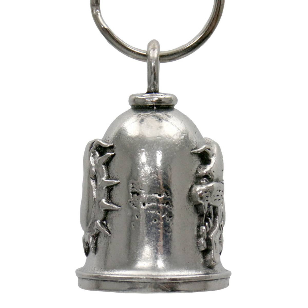 Milwaukee Leather MLB9082 Bulldog Motorcycle Good Luck Bell w/ Key Ring-Key Chain Accessory for Bikers