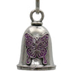 Milwaukee Leather MLB9090 Purple Curly Butterfly Motorcycle Good Luck Bell w/ Key Ring-Key Chain Accessory for Bikers