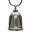 Milwaukee Leather MLB9090 Purple Curly Butterfly Motorcycle Good Luck Bell w/ Key Ring-Key Chain Accessory for Bikers