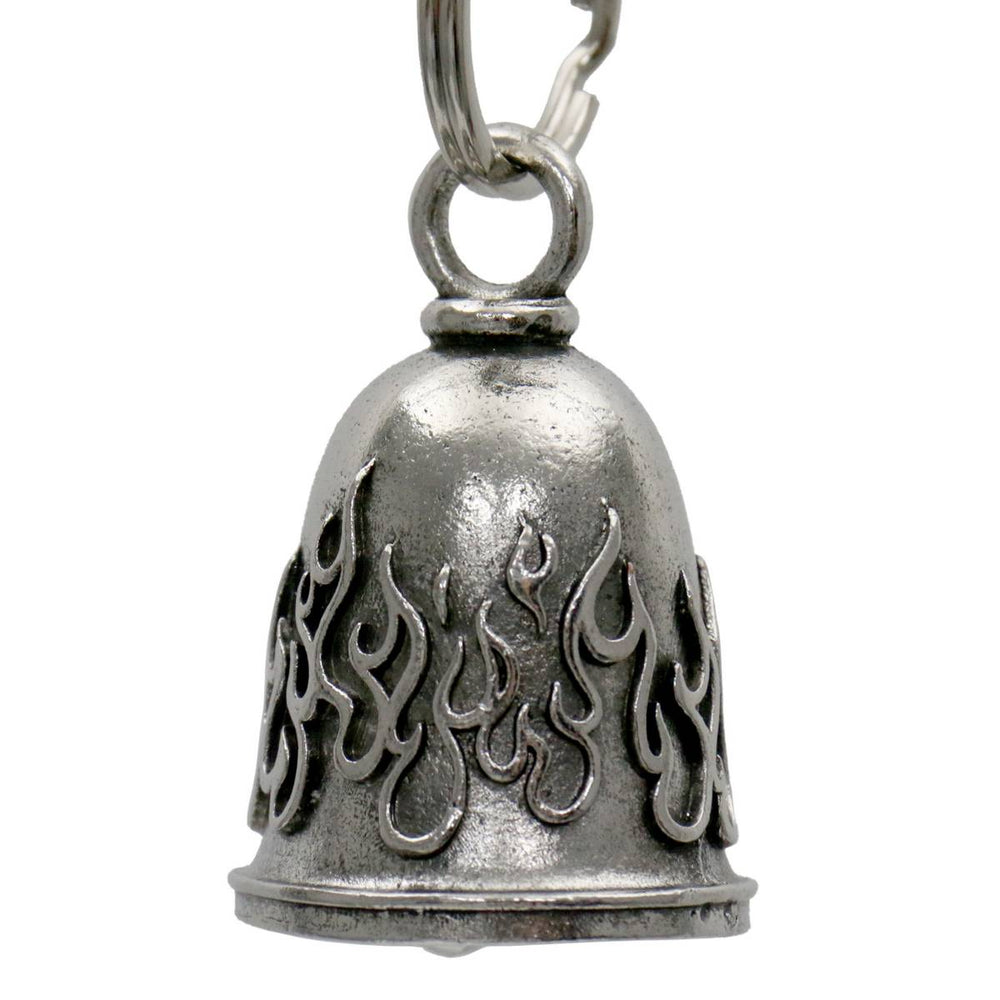 Milwaukee Leather MLB9101 Flame Motorcycle Good Luck Bell w/ Key Ring-Key Chain Accessory for Bikers