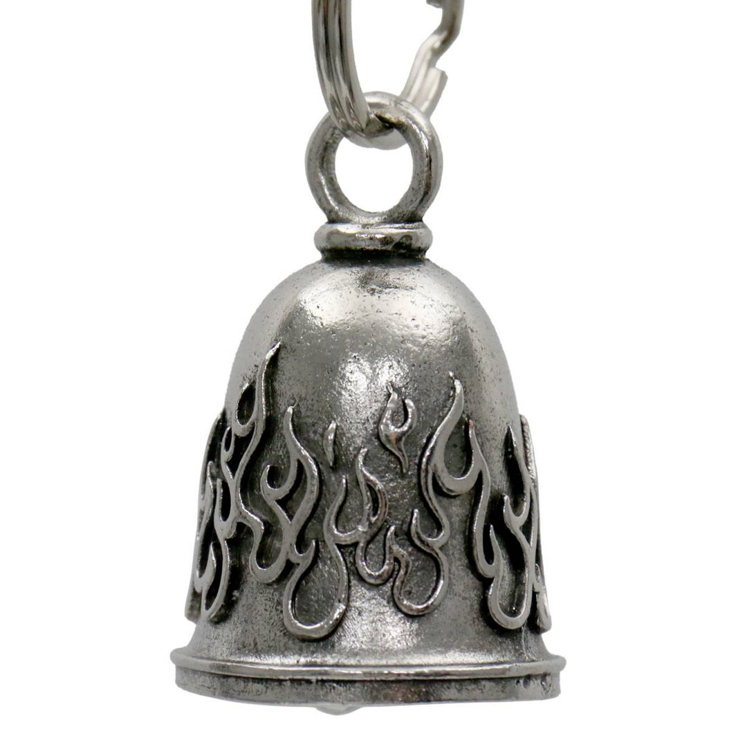 Milwaukee Leather MLB9101 Flame Motorcycle Good Luck Bell w/ Key Ring-Key Chain Accessory for Bikers