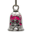 Milwaukee Leather MLB9107 Girly Skull Motorcycle Good Luck Bell w/ Key Ring-Key Chain Accessory for Bikers
