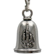 Milwaukee Leather MLB9121 Middle Finger Motorcycle Good Luck Bell w/ Key Ring-Key Chain Accessory for Bikers