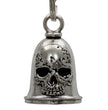 Milwaukee Leather MLB9138 Skull Bell Motorcycle Good Luck Bell w/ Key Ring-Key Chain Accessory for Bikers