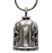 Milwaukee Leather MLB9138 Skull Bell Motorcycle Good Luck Bell w/ Key Ring-Key Chain Accessory for Bikers