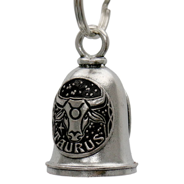 Milwaukee Leather MLB9165 Zodiac Taurus Motorcycle Good Luck Bell w/ Key Ring-Key Chain Accessory for Bikers