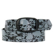 Hot Leathers Ancient Skulls Black and Gray Leather Belt BLA1130