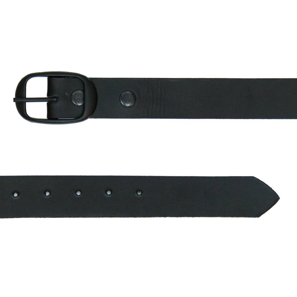 Hot Leathers BLA1133 Men's Don't Thread On Me Black Leather Belt w/ Interchangeable Buckle - 1.5 inches Wide