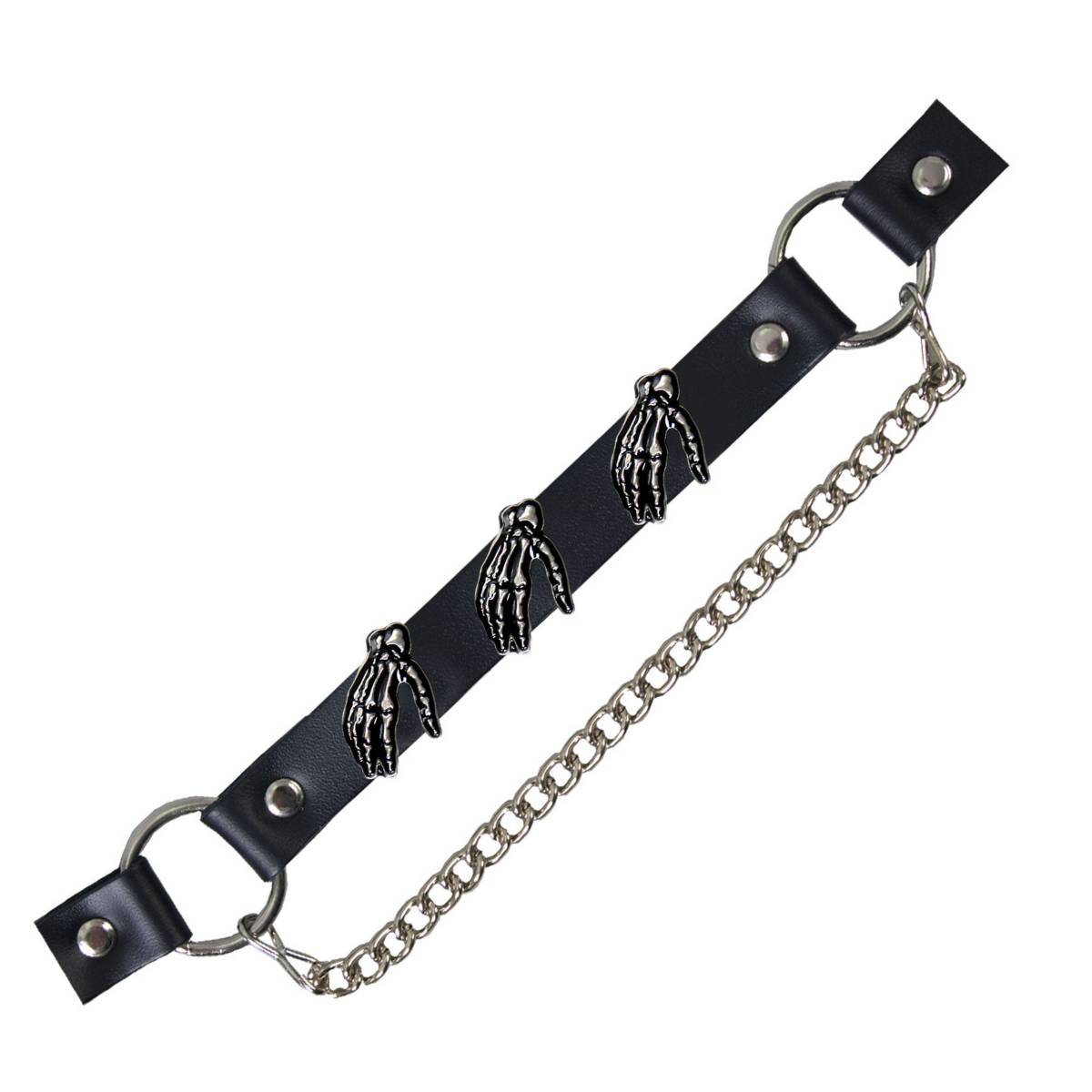 Hot Leathers BNL1025 Skeleton Hands Medallion Boot Chain for Motorcycl ...