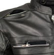 M Boss Motorcycle Apparel BOS11509 Men's Black Armored Leather Cafe Racer Jacket