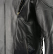 M-Boss Motorcycle Apparel BOS11510 Men’s ‘Speed’ Black Cowhide Leather Motorcycle Riding Jacket