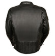 M-Boss Motorcycle Apparel BOS11511T Men’s ‘Speed’ Big and Tall Black Cowhide Motorcycle Leather Jacket