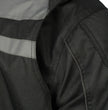 M Boss Motorcycle Apparel BOS11700 Men's Black Nylon Motorcycle Racer Riding Jacket with Reflective Piping