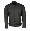 M Boss Motorcycle Apparel BOS11701 Men's Black Nylon Motorcycle Racer Riding Jacket with Mesh Panel Black