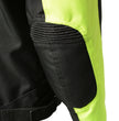 M Boss Motorcycle Apparel BOS11701 Men's High-Vis Green Nylon Motorcycle Racer Riding Jacket with Mesh Panel Black