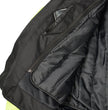 M Boss Motorcycle Apparel BOS11701 Men's High-Vis Green Nylon Motorcycle Racer Riding Jacket with Mesh Panel Black