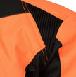 M Boss Motorcycle Apparel BOS11701 Men's High-Vis Orange Nylon Motorcycle Racer Riding Jacket with Mesh Panel Black