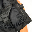 M Boss Motorcycle Apparel BOS11701 Men's High-Vis Orange Nylon Motorcycle Racer Riding Jacket with Mesh Panel Black
