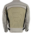 M Boss Motorcycle Apparel BOS11705 Men's Silver Mesh and Nylon Motorcycle Racer Jacket with Armor Protection