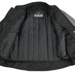 M Boss Motorcycle Apparel BOS11706 Men's Grey/Hi-Vis Orange Nylon Motorcycle Racer Jacket with Armor Protection