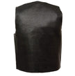 M Boss Motorcycle Apparel BOS13513 Men's Black Leather Classic Style Western Motorcycle Rider Vest