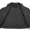 M-Boss Motorcycle Apparel BOS13517 Men’s Classic Black Leather 'Side Laced' Motorcycle Biker Rider Vest