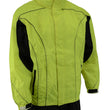 M Boss Motorcycle Apparel BOS19501 Men’s Black and High-Viz Green Two-Piece Motorcycle Rain Suit