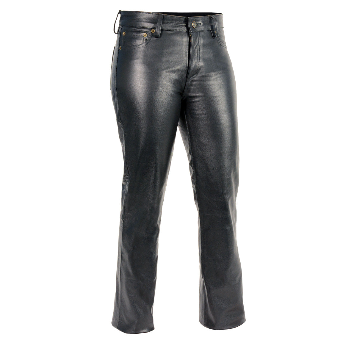 M Boss Motorcycle Apparel Pants BOS26501 Women's Classic 5 Pocket Casual Motorcycle Leather Pants