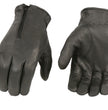 M Boss Motorcycle Apparel BOS37532 Men's Black Thermal Lined Leather Gloves with Zipper Closure