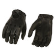 M Boss Motorcycle Apparel BOS37537 Men's Black Unlined Leather Professional Driving Gloves