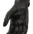 M Boss Motorcycle Apparel BOS37538 Men's 'Flex Knuckles' Black Premium Leather Riding Gloves with Gel Palm