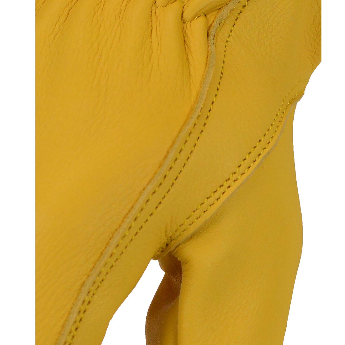 M-Boss Motorcycle Apparel BOS37550 Men's Yellow Full Grain Deerskin Gloves